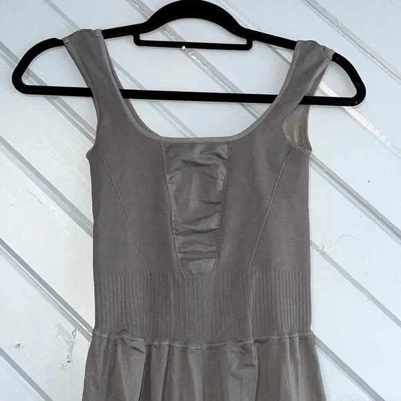 Free People Movement x The Class Good Karma grey flare onesie NEW - Picture 5 of 8